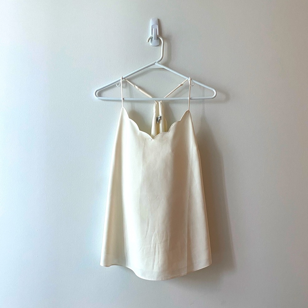White scallop tank (JCrew)